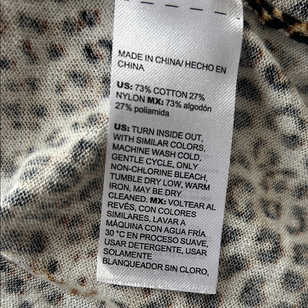 Chico's Animal Print Open Cardigan - Picture 5 of 5